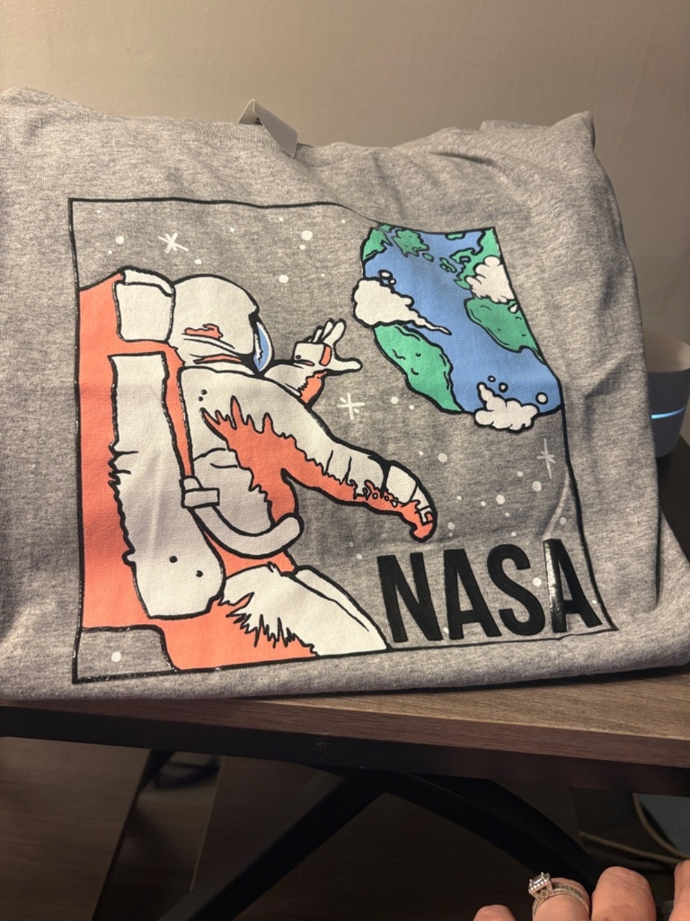 Machine Buzz Aldrin Gray Tee with Black Print